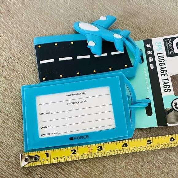 Airplane Runway 3D Travel ID Luggage Tags Set - Picture 2 of 3